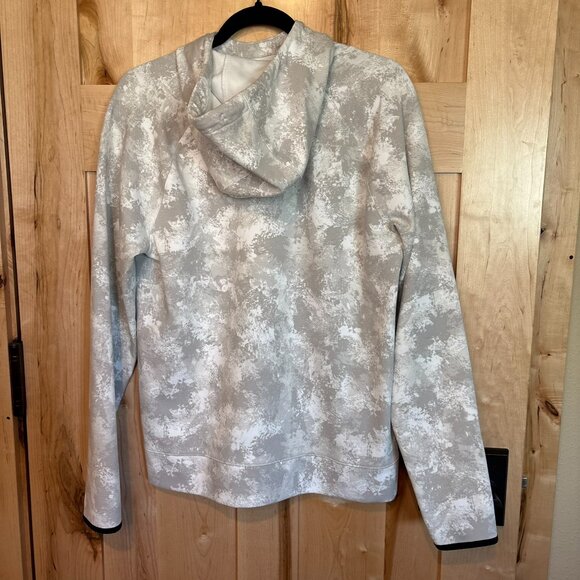 Old Navy Active Dynamic Fleece Pullover Hoodie S Small White Tan Design EUC - Picture 2 of 6